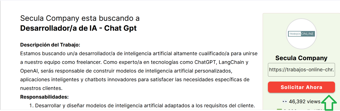 Como enviar una propuesta a una oferta de empleo